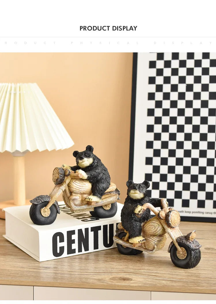Black Bear Display Home Living Room TV Cabinet Porch Decoration Home Decor Desk Accessories