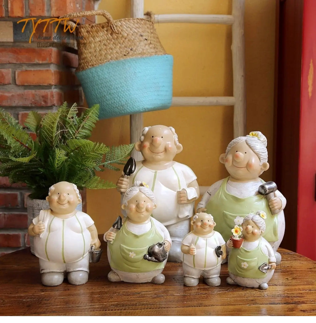 Home Decor For Grandma Room Decoration Marriage Grandpa's Home Decoration Elderly Couple Loving Old Grandpa and Grandma Doll
