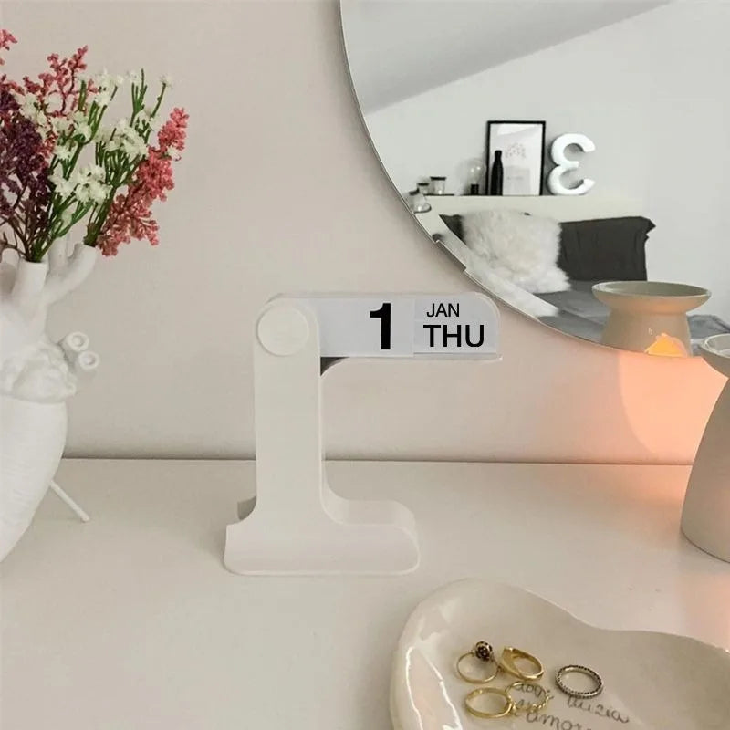 Simple Page-turning Living Room Desk Calendar Creative Lovely Bedroom Desk Calendar Modern Luxurious Desk Art Home Decoration