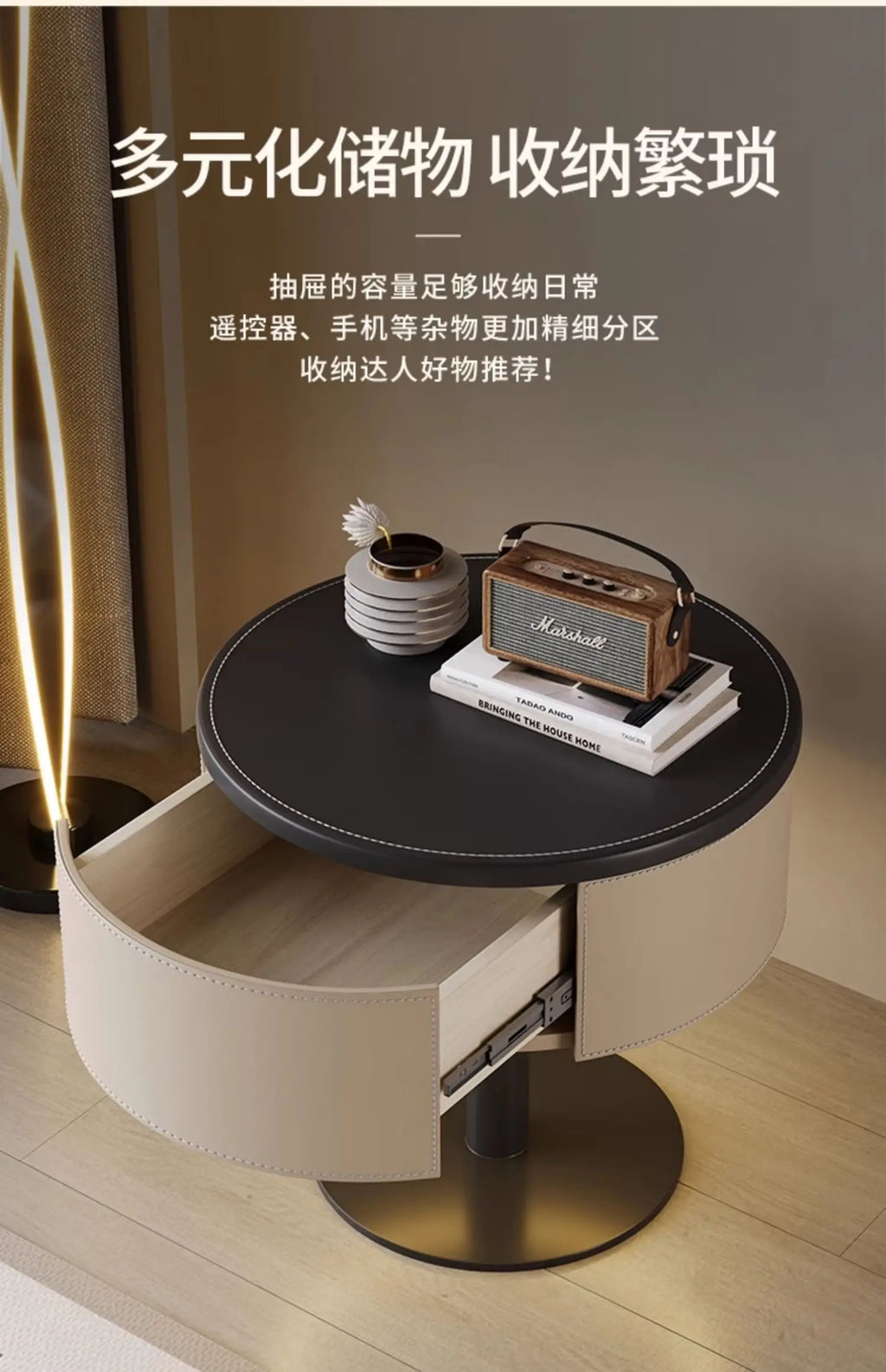 Design Unique Trendy Bedside Table Creative Style Simple Glamour Night Table Luxury Elegant Mesita De Noche Bedroom Furniture