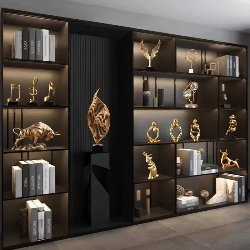 2024 Modern Home Decor  Luxury Glass Sculpture for Living Room TV Cabinet Office Desk Art Display
