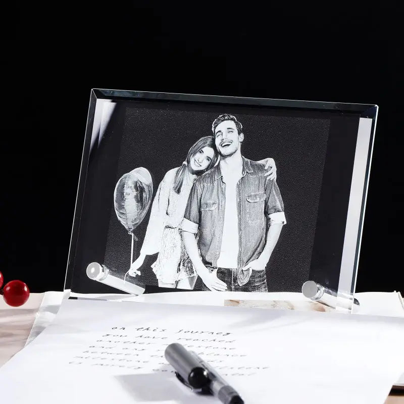 Custom Crystal Photo Frame Personalized Engraving Customized Home Deco Family Lovers Mother Birthday Anniversary Souvenir Gift