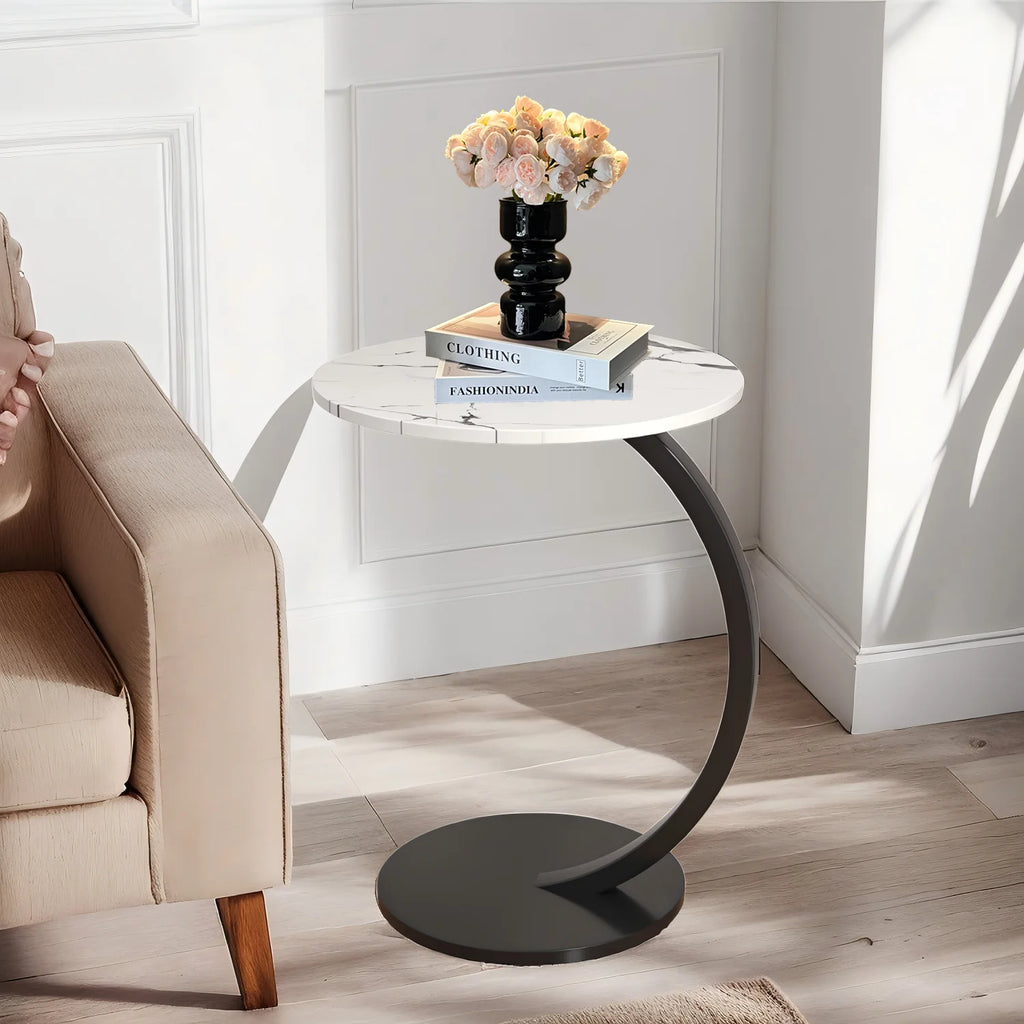 Coffee Tables Light Luxury Side Table Round Flower Bedside Table Bedside Home Study Desk Auxiliary Desk Living Room Furniture