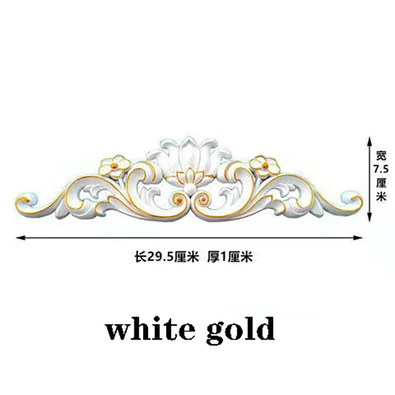 Home Decoration Soft Corner Flower Non-Wood Carving Carving Decal Corner Long Inlaid Decal Door Furniture Wood Carving Decoratio