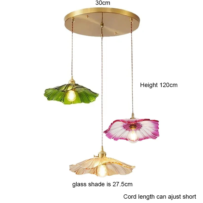 Home Decoration Lighting Retro Pendant Lamp Glass Hanging Lamp Living Room Dining Kitchen Island Chandelier Indoor Ceiling Light