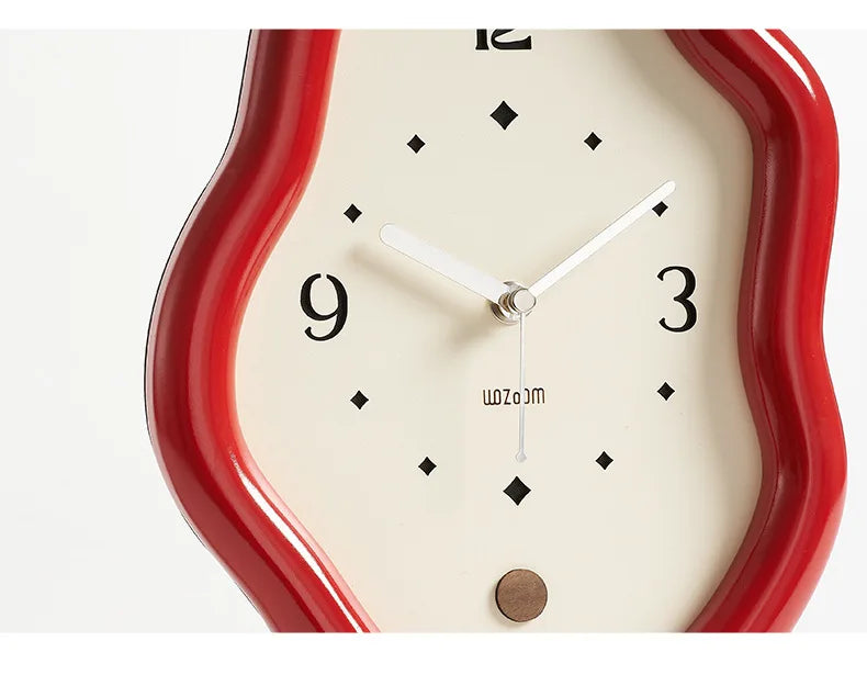 Wooden Clock Ins Simple Desktop Decoration Home Cream Style Clock Living Room Entrance Desk Clock Fun Decoration Bedroom Clock