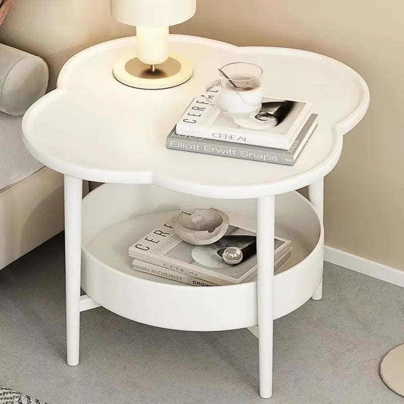 Living Room Sofa Table Furniture Small Design Coffee Table with Hidden Storage Circular Corner Bedside Modern Desk
