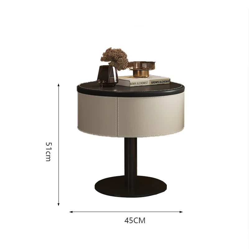 Design Unique Trendy Bedside Table Creative Style Simple Glamour Night Table Luxury Elegant Mesita De Noche Bedroom Furniture