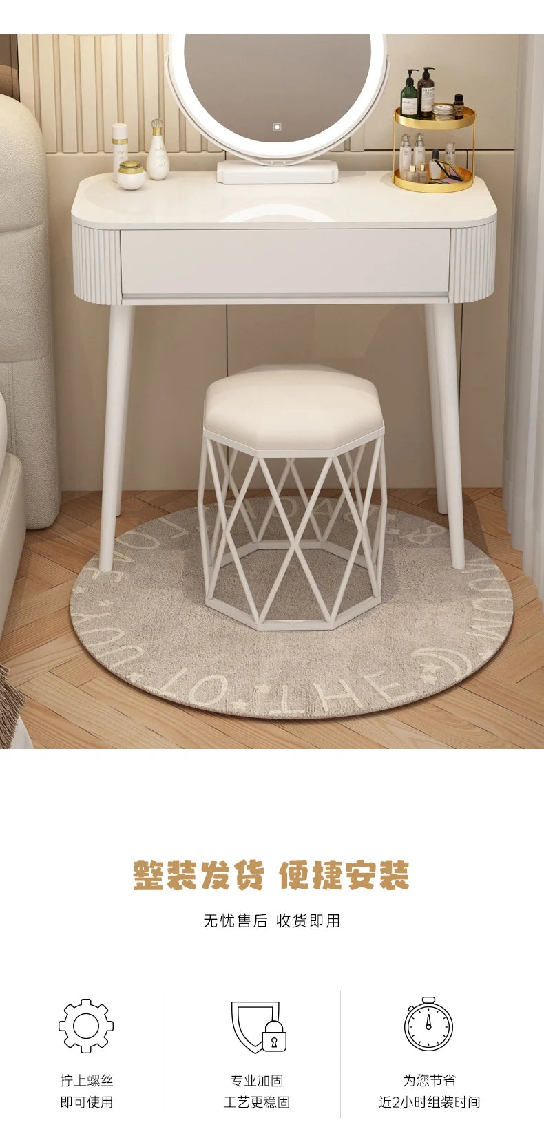 Decoration Vanity Table Bedroom Modern Storage Vanity Table Dresser Drawer Coiffeuse De Chambre Maquillage Bedroom Furniture