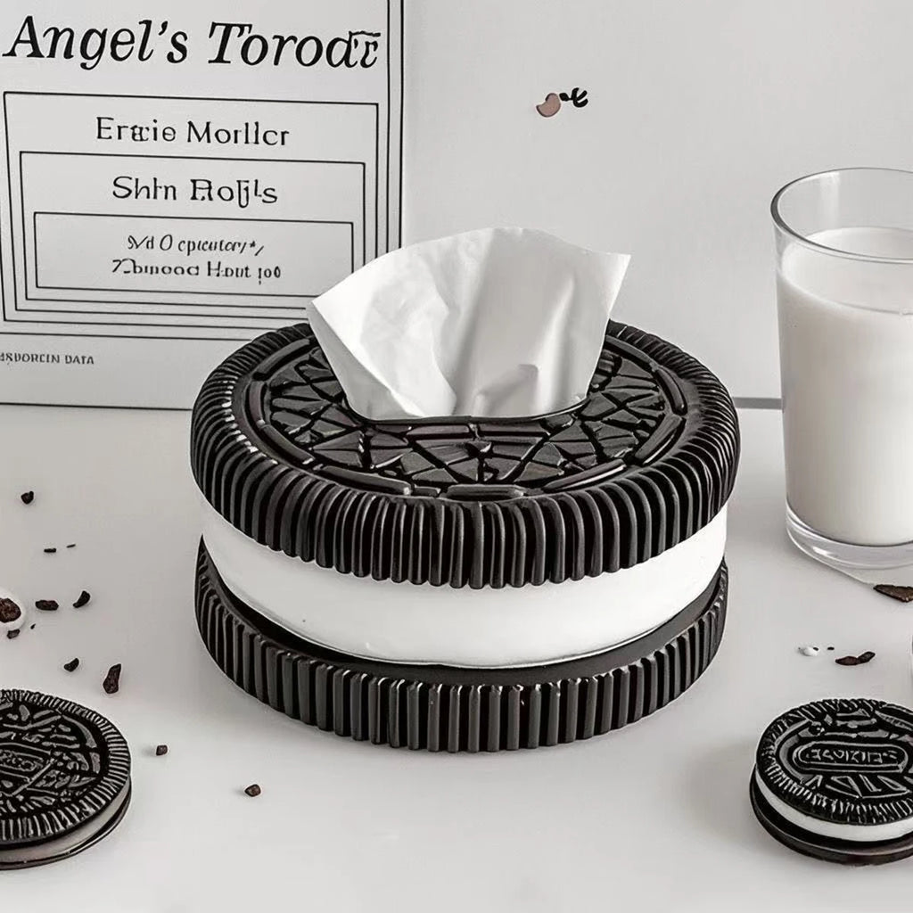 Creative Oreo tissue box, living room, home, desktop decoration, paper box