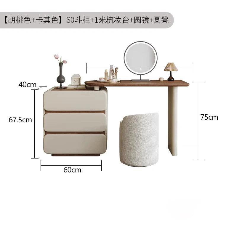 Makeup Desk Dressing Table Trendy Nordic Glamour Simple Style Design Vanity Table Space Saving Penteadeira Bedroom Furniture