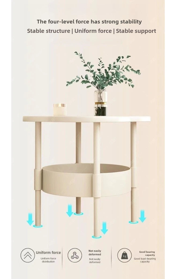 Living Room Sofa Table Furniture Small Design Coffee Table with Hidden Storage Circular Corner Bedside Modern Desk