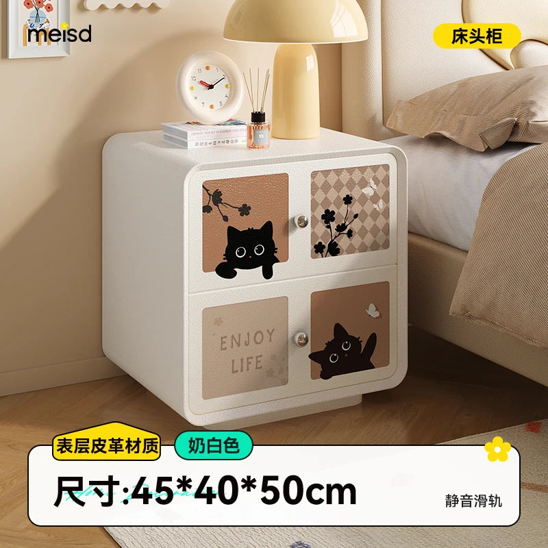 Decoratio Modern Night Table Elegant Minimalist Aesthetic Drawers Nightstand Cute Organize Mesitaa De Noche Bedroom Furniture