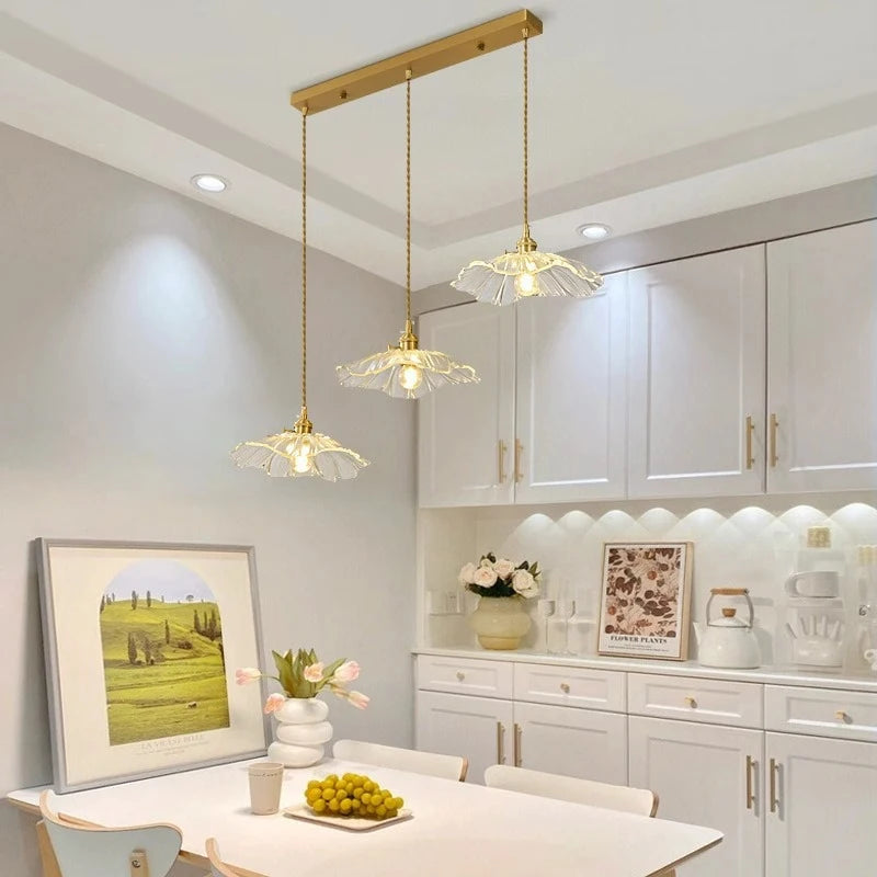 Home Decoration Lighting Retro Pendant Lamp Glass Hanging Lamp Living Room Dining Kitchen Island Chandelier Indoor Ceiling Light
