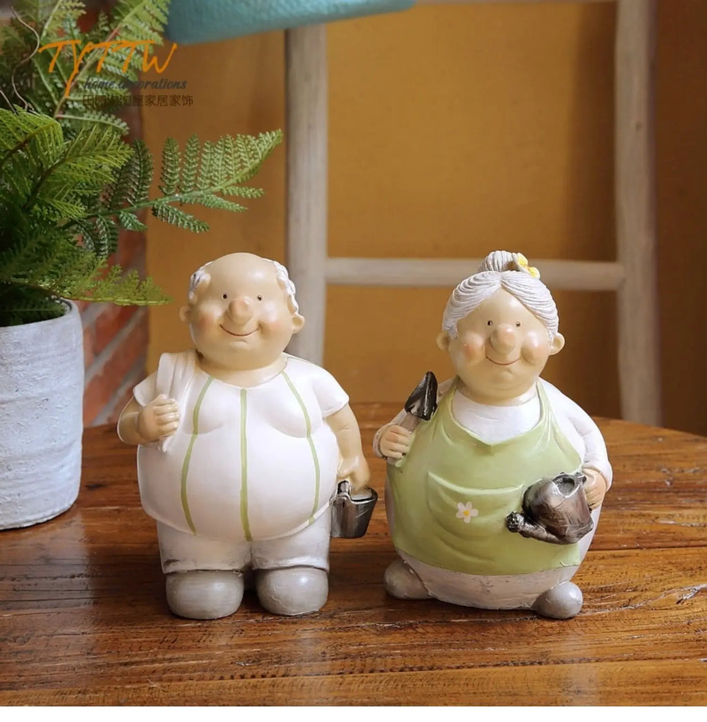 Home Decor For Grandma Room Decoration Marriage Grandpa's Home Decoration Elderly Couple Loving Old Grandpa and Grandma Doll
