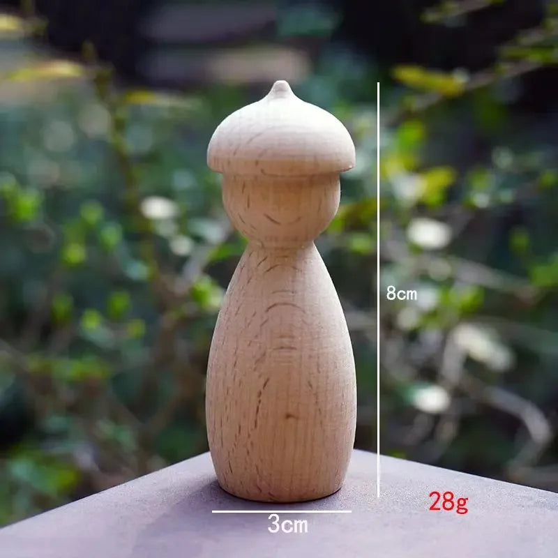 20pc Wood Decoration Wooden Crafts Unfinished Shapes Diy Peg Dolls for Painted Home Deco Madera Decoracion Dropshipping