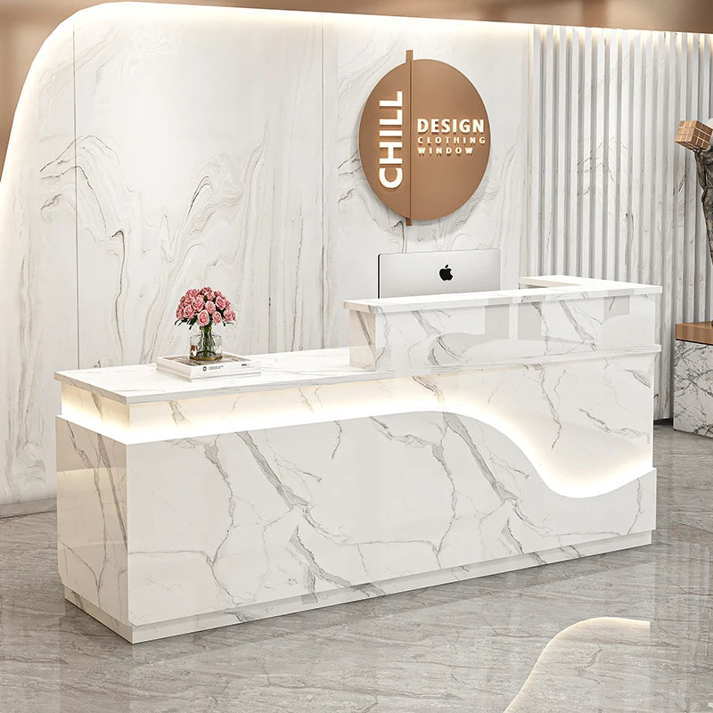 Display Kitchen Reception Desks Decorations Counter Desk Reception Desks Beauty Salon Mostrador Negocio Commercial Furniture