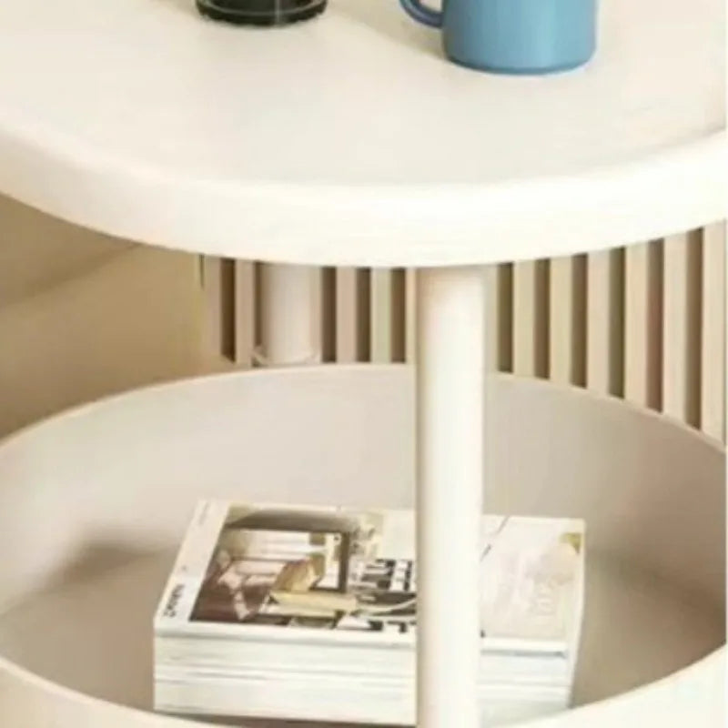 Living Room Sofa Table Furniture Small Design Coffee Table with Hidden Storage Circular Corner Bedside Modern Desk
