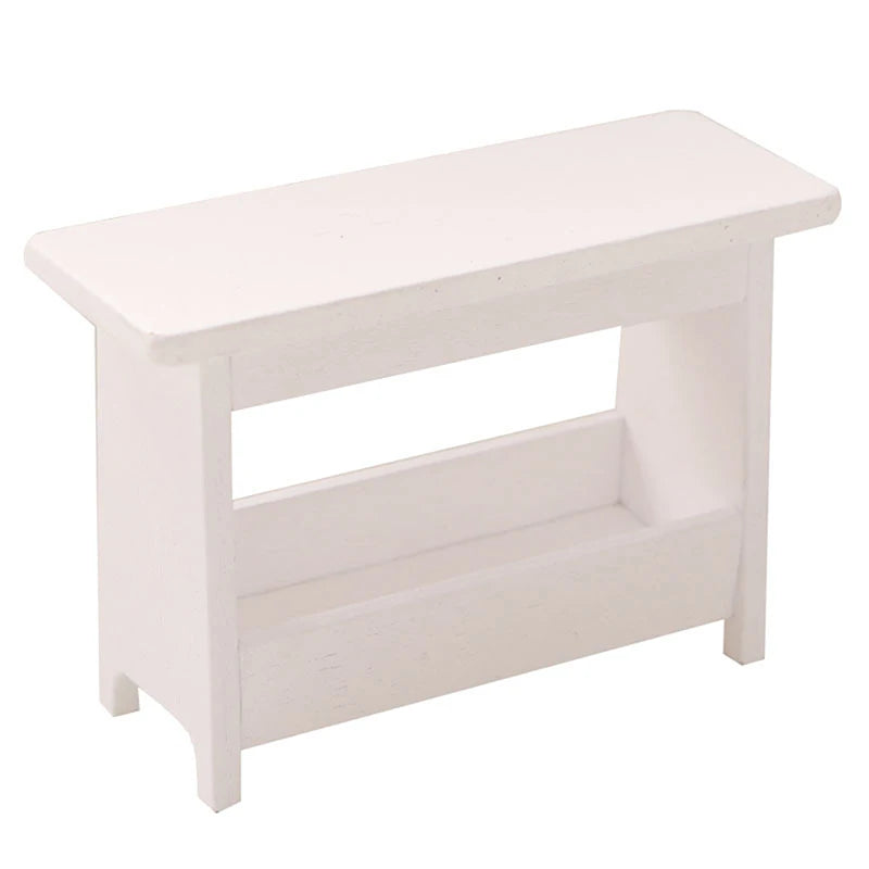 1:12 Dollhouse Mini Stool Desk Table Model Cabinet Bookshelf Furniture Decor Toy Decoration Bureau Gothic Home Decor