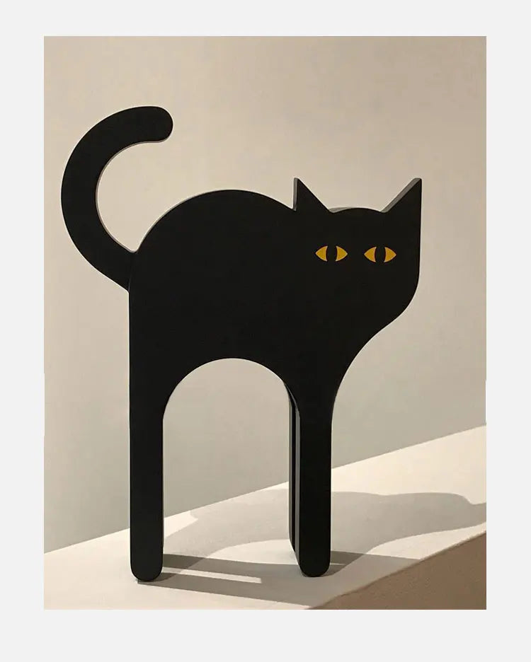 Black Cat Decoration Wall Desktop Nordic Ins Style Creative Home Modern Style Bedroom Living Room Coffee Table Home Accessories