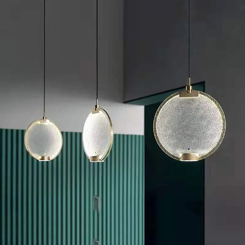 Horo pendant light led Round White Pink light Art Deco Gold Metal glass lamp For Dining Room spot lamp Kitchen Bedside Lamp