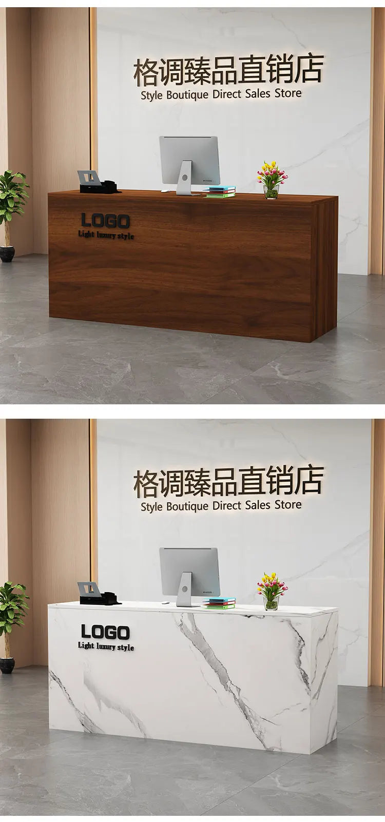 Display Modern Reception Desks Decorations Beauty Salon Reception Desks Checkout Counter Mostrador Negocio Commercial Furniture