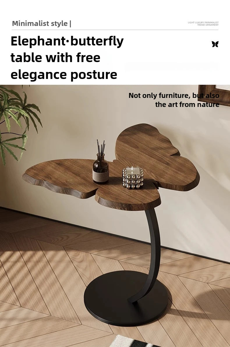 Side Table Home Living Room Sofa Desk Modern Bedroom Cabinet Cute Butterfly Floor Standing Small Coffee Table