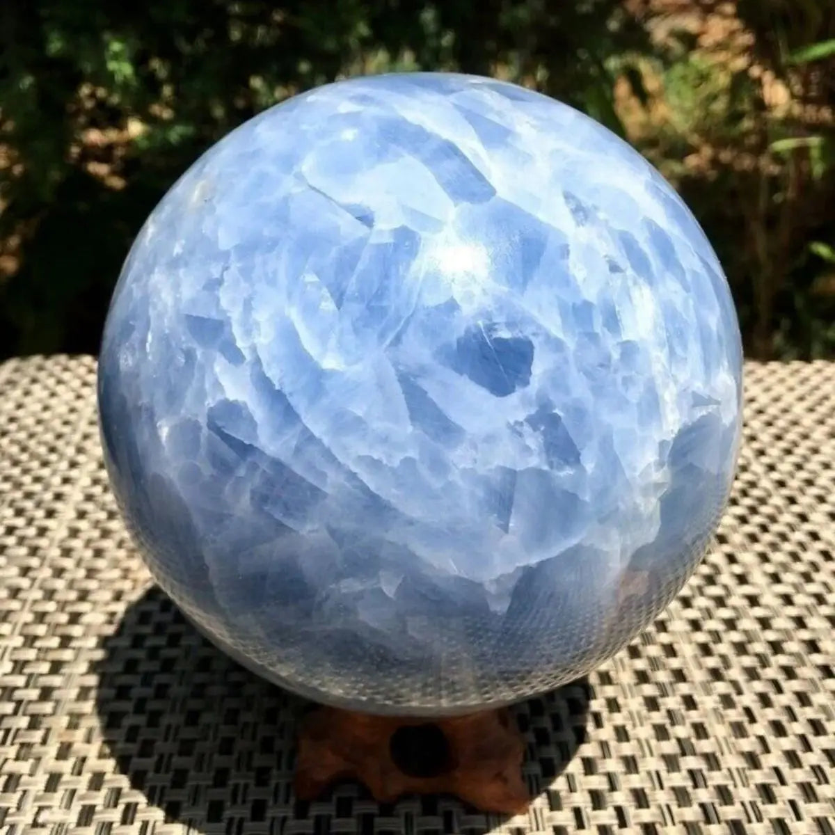 Natural Blue Calcite Gemstone Sphere Celestine Quartz Healing Stone Ball Crystal Home Deco