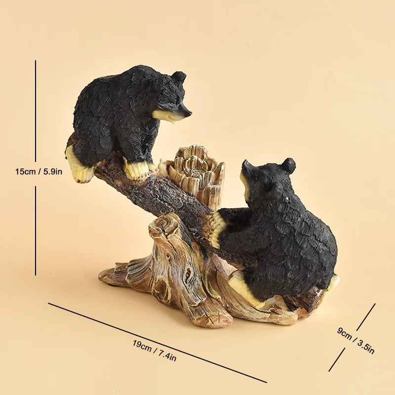 Black Bear Display Home Living Room TV Cabinet Porch Decoration Home Decor Desk Accessories
