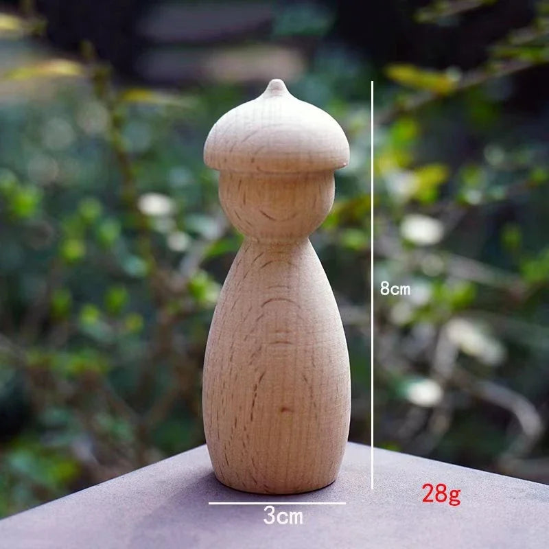 20pc Wood Decoration Wooden Crafts Unfinished Shapes Diy Peg Dolls for Painted Home Deco Madera Decoracion Dropshipping