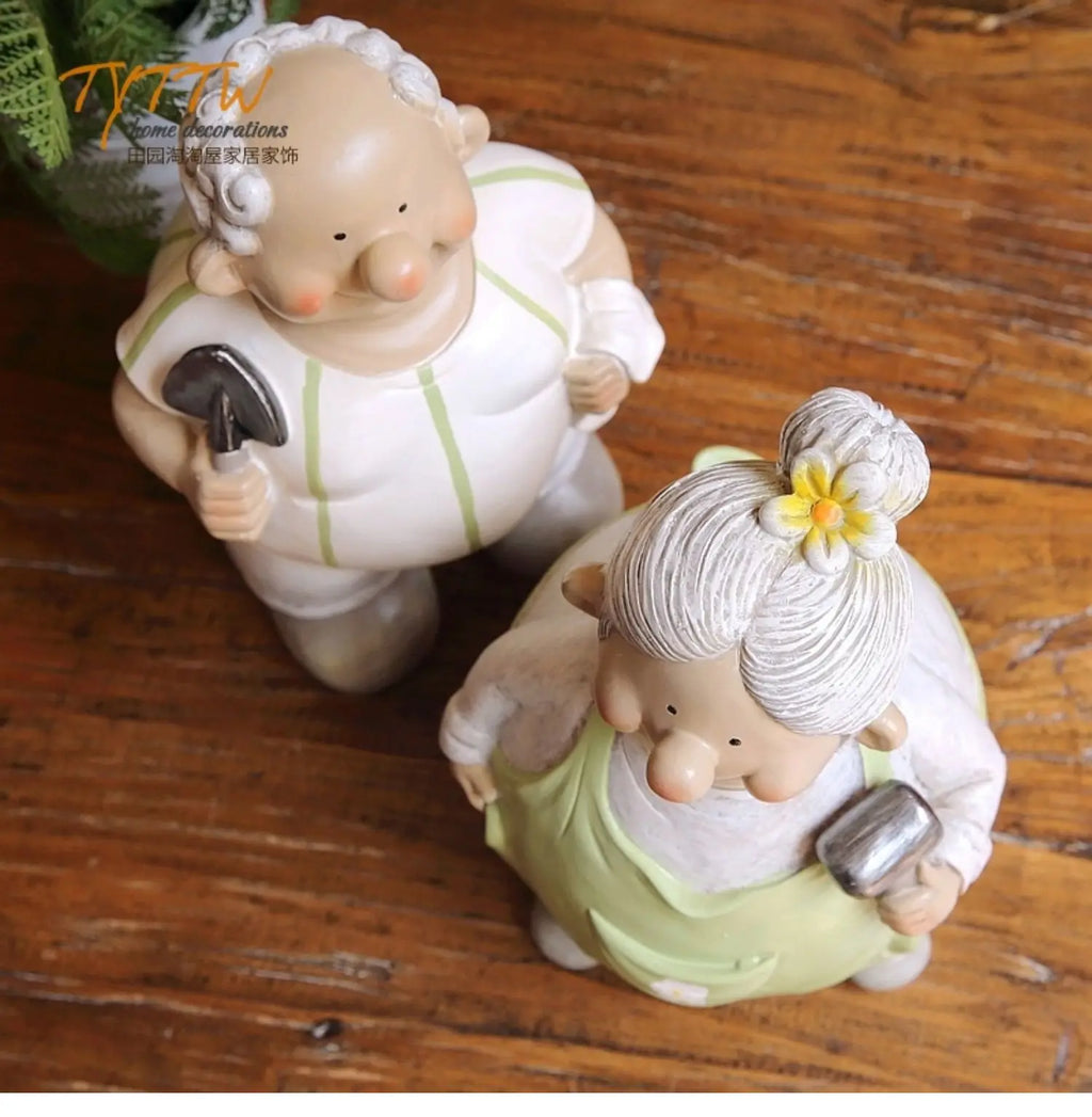 Home Decor For Grandma Room Decoration Marriage Grandpa's Home Decoration Elderly Couple Loving Old Grandpa and Grandma Doll