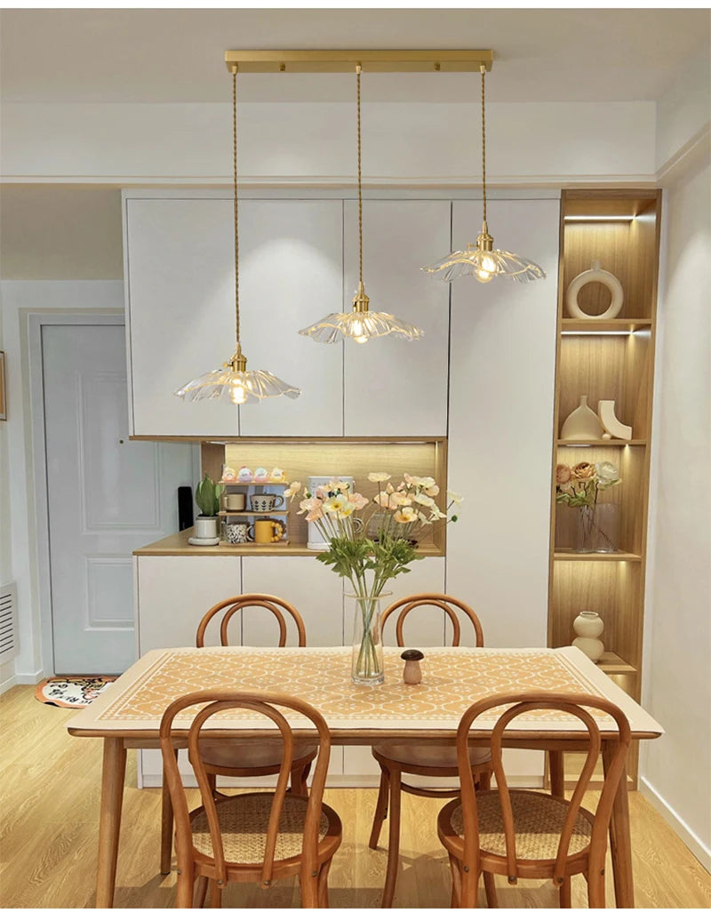 Home Decoration Lighting Retro Pendant Lamp Glass Hanging Lamp Living Room Dining Kitchen Island Chandelier Indoor Ceiling Light