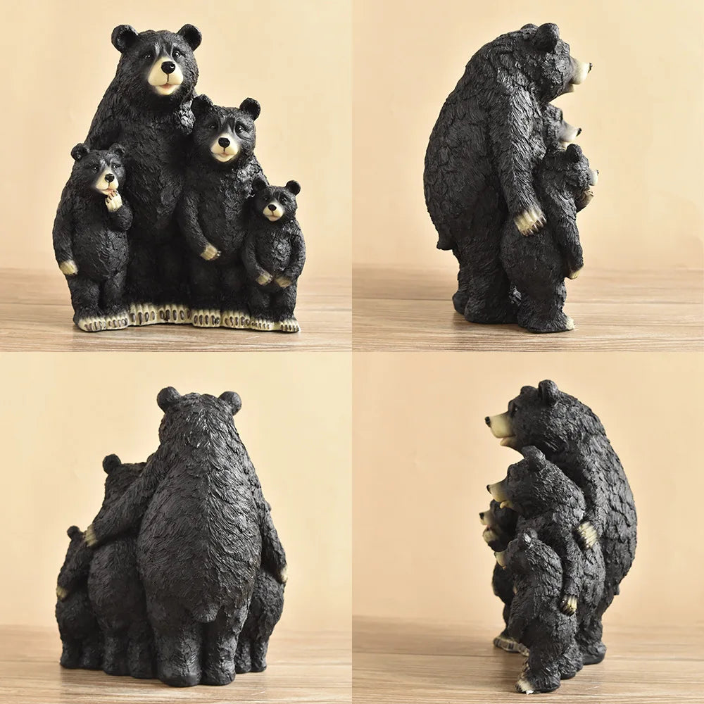 Black Bear Display Home Living Room TV Cabinet Porch Decoration Home Decor Desk Accessories