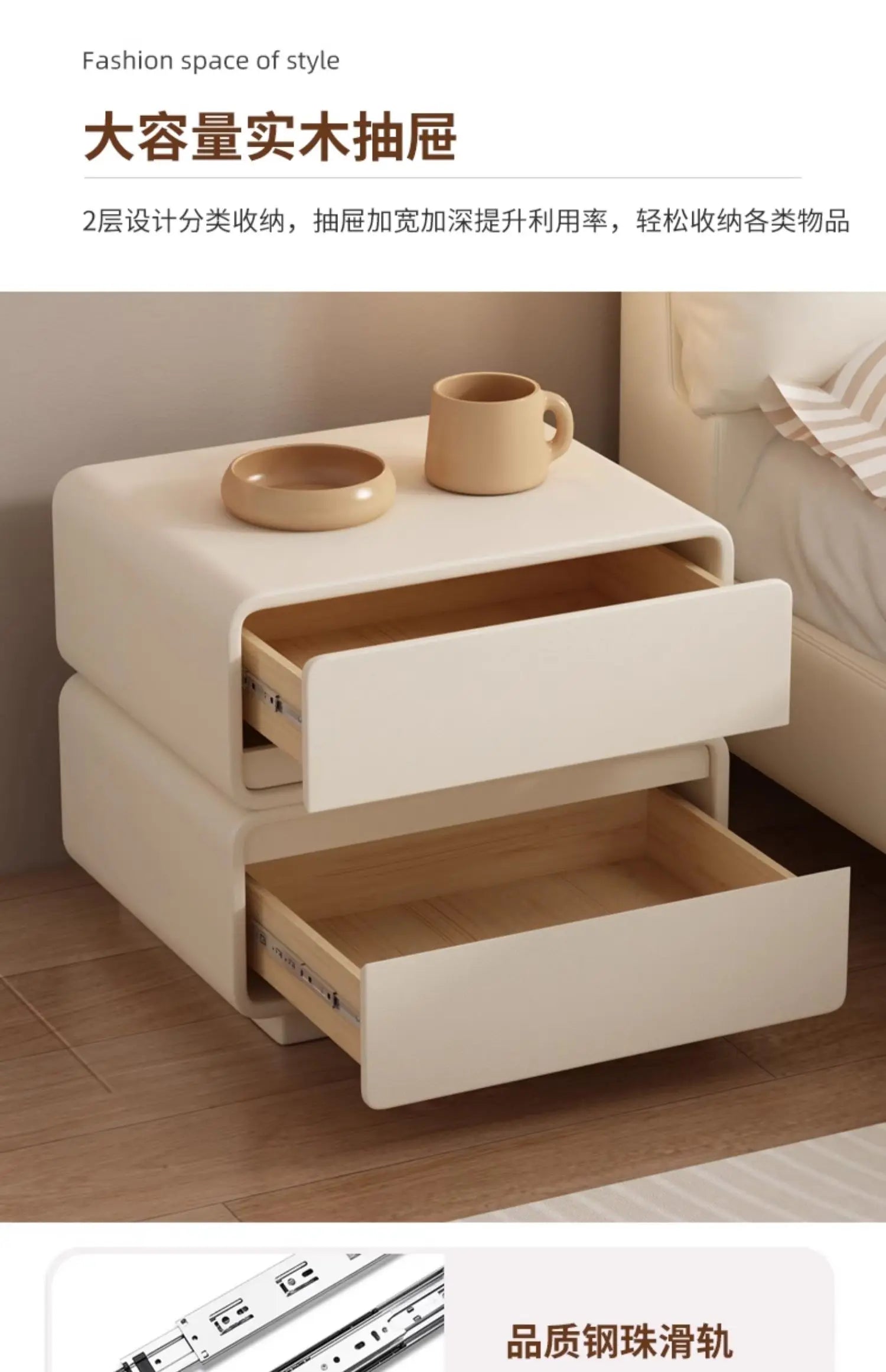 Decorations Nightstands Gloss Decor Modern Elegant Nightstands Glamour Luxury Mesita De Noche Dormitorio Home Furniture