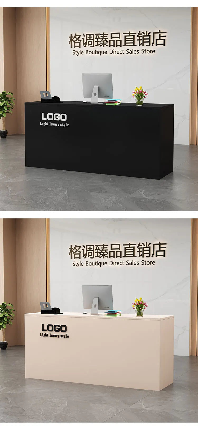 Display Modern Reception Desks Decorations Beauty Salon Reception Desks Checkout Counter Mostrador Negocio Commercial Furniture