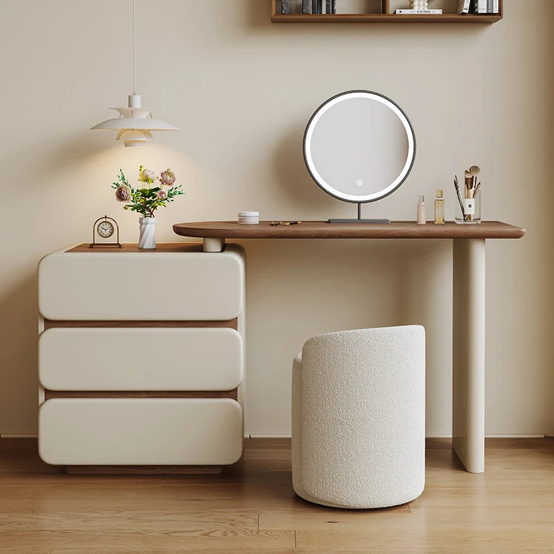 Makeup Desk Dressing Table Trendy Nordic Glamour Simple Style Design Vanity Table Space Saving Penteadeira Bedroom Furniture