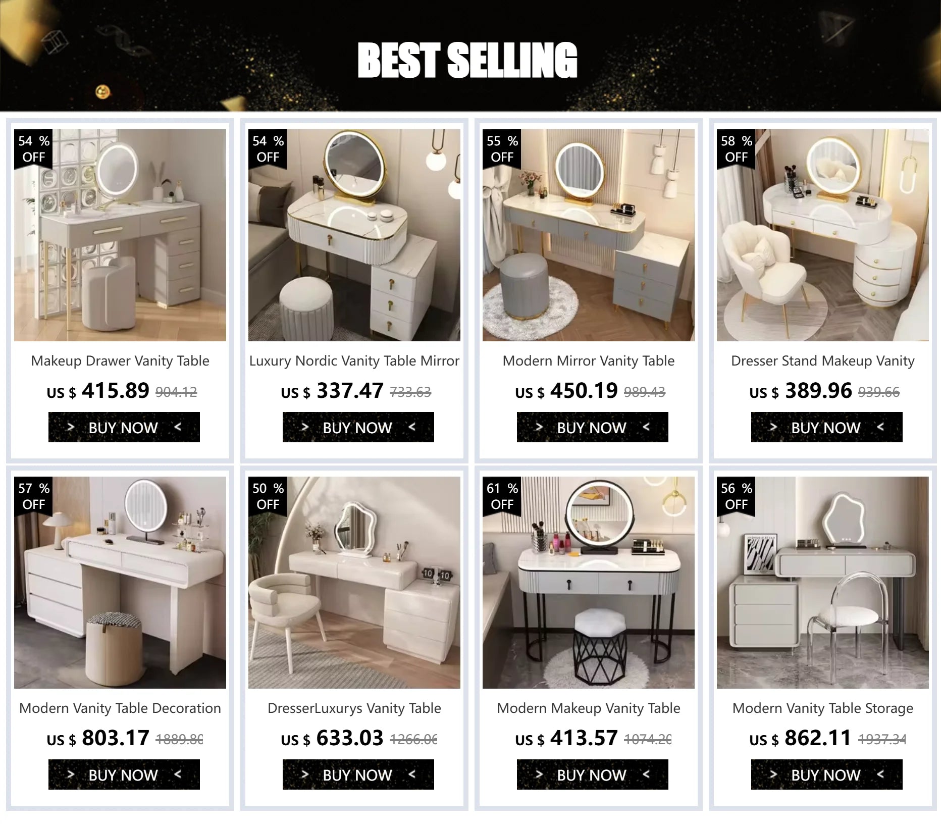 Decoration Vanity Table Bedroom Modern Storage Vanity Table Dresser Drawer Coiffeuse De Chambre Maquillage Bedroom Furniture