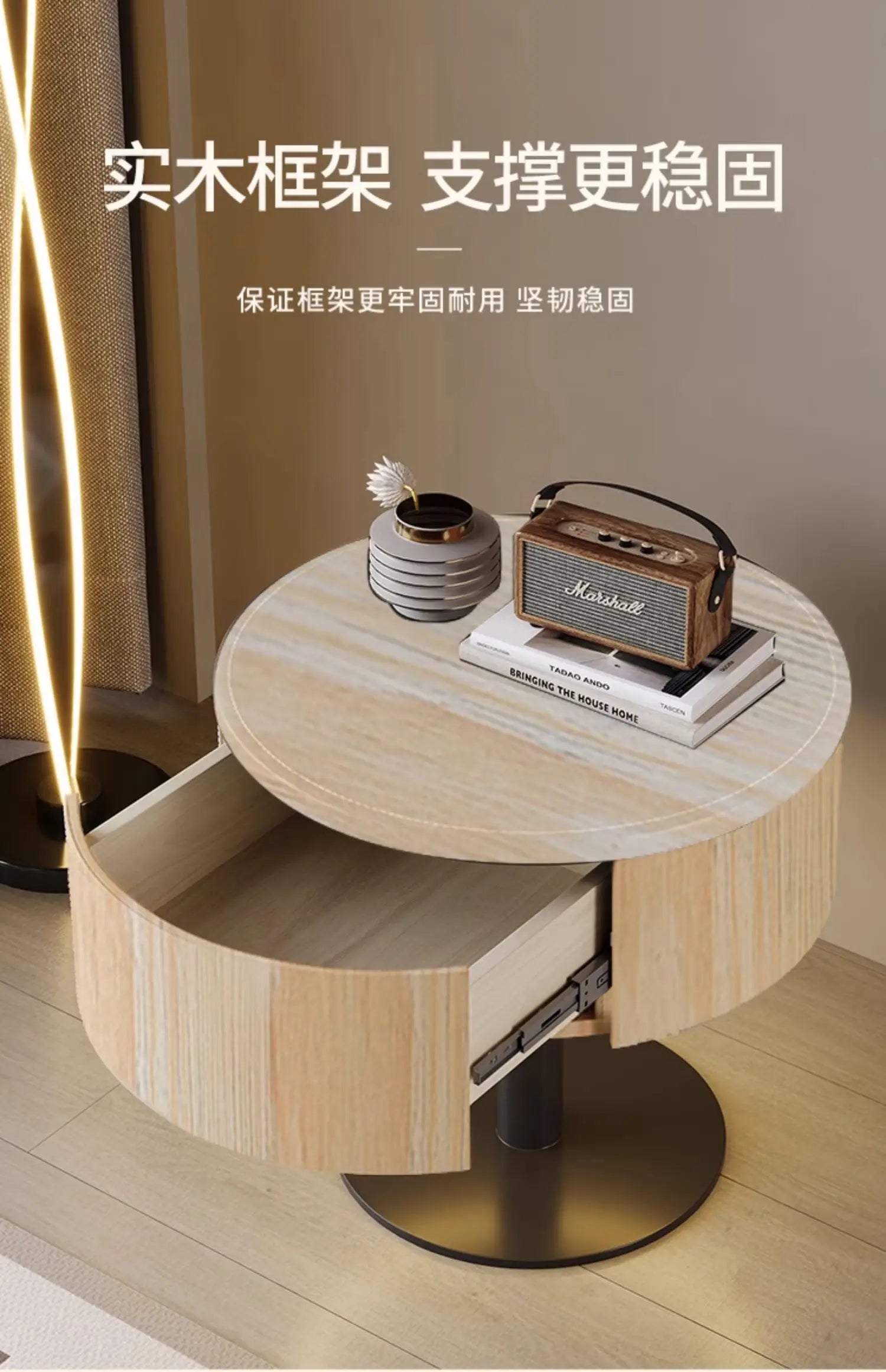 Design Unique Trendy Bedside Table Creative Style Simple Glamour Night Table Luxury Elegant Mesita De Noche Bedroom Furniture