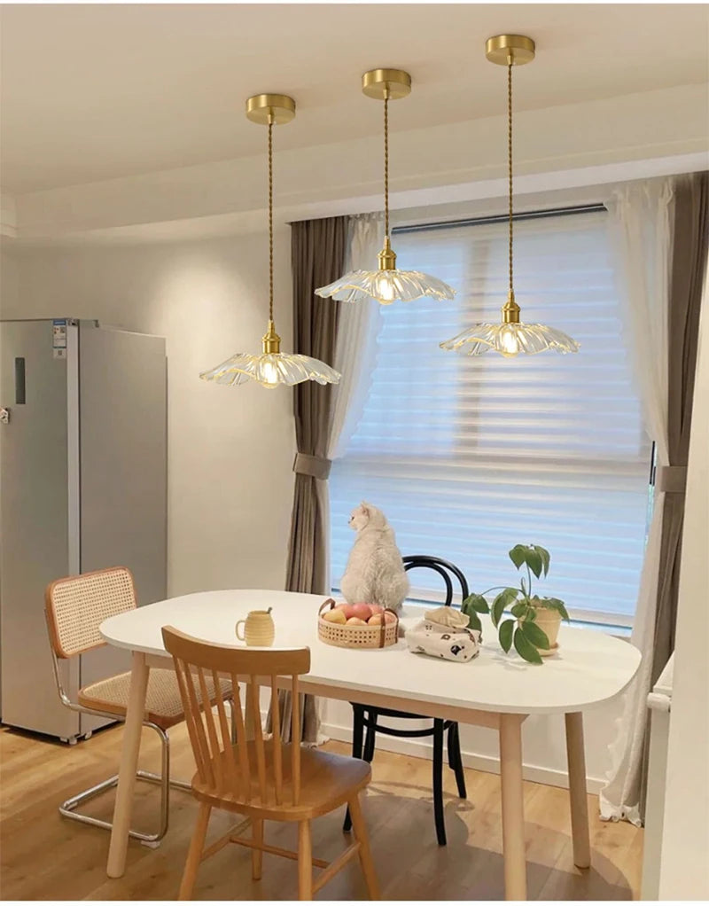 Home Decoration Lighting Retro Pendant Lamp Glass Hanging Lamp Living Room Dining Kitchen Island Chandelier Indoor Ceiling Light