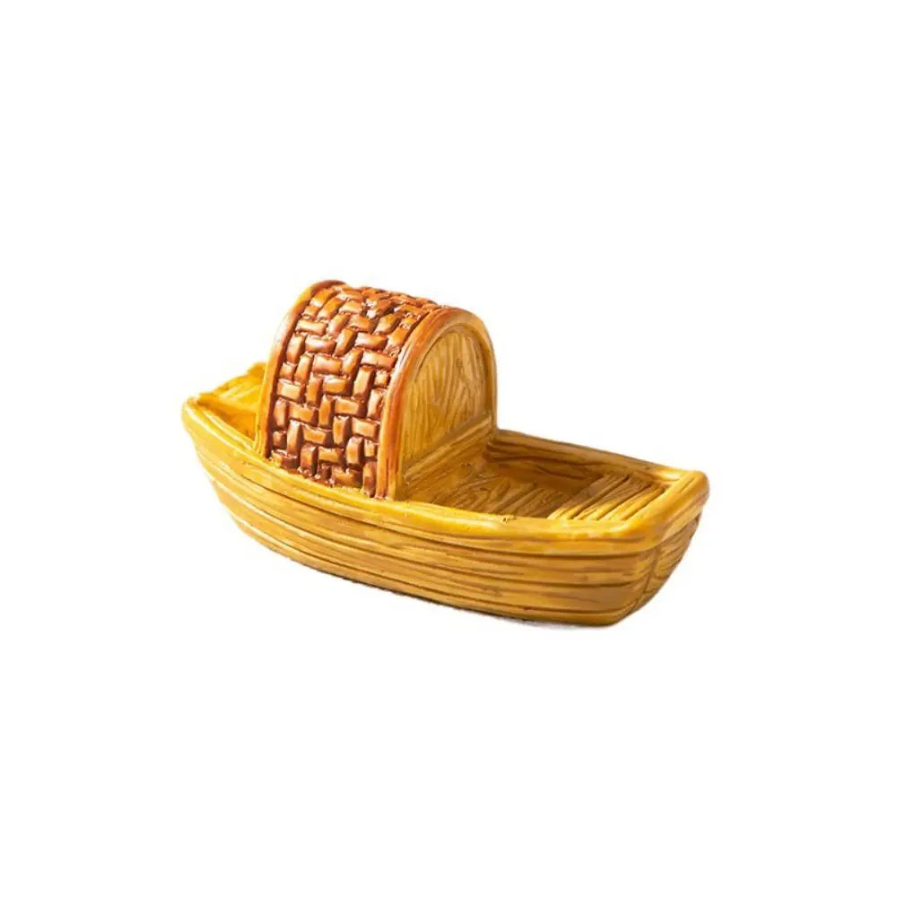 Decorative Mini Resin House Chinese Style Retor Bonsai Landscaping Resin Mini House Retro Building Home Desk