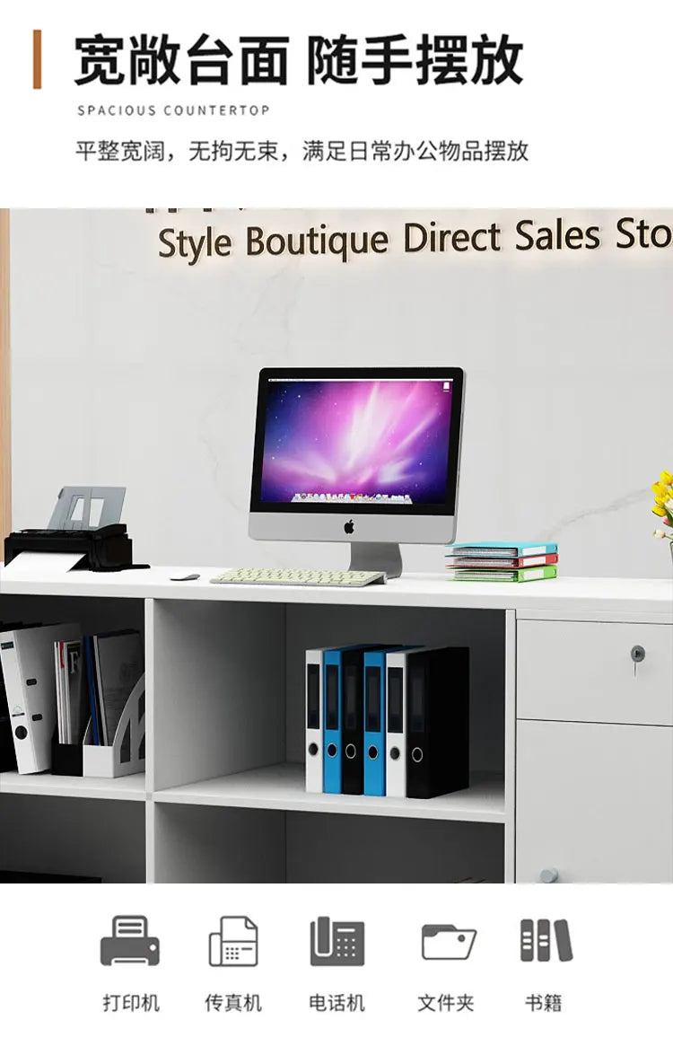 Display Modern Reception Desks Decorations Beauty Salon Reception Desks Checkout Counter Mostrador Negocio Commercial Furniture