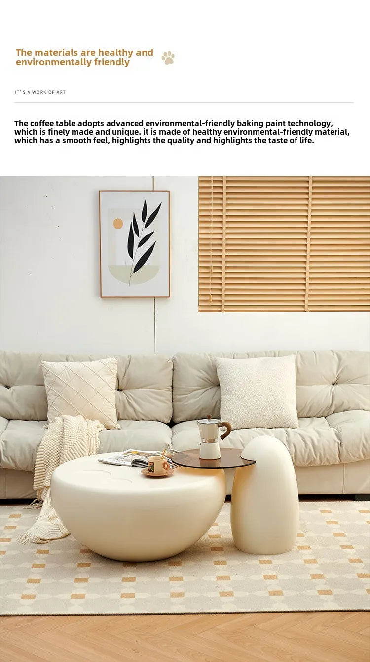 Clear Small Coffee Table Modern Design Balcony Round Coffee Table Living Room Bedroom Mesa De Centro De Sala Room Furniture