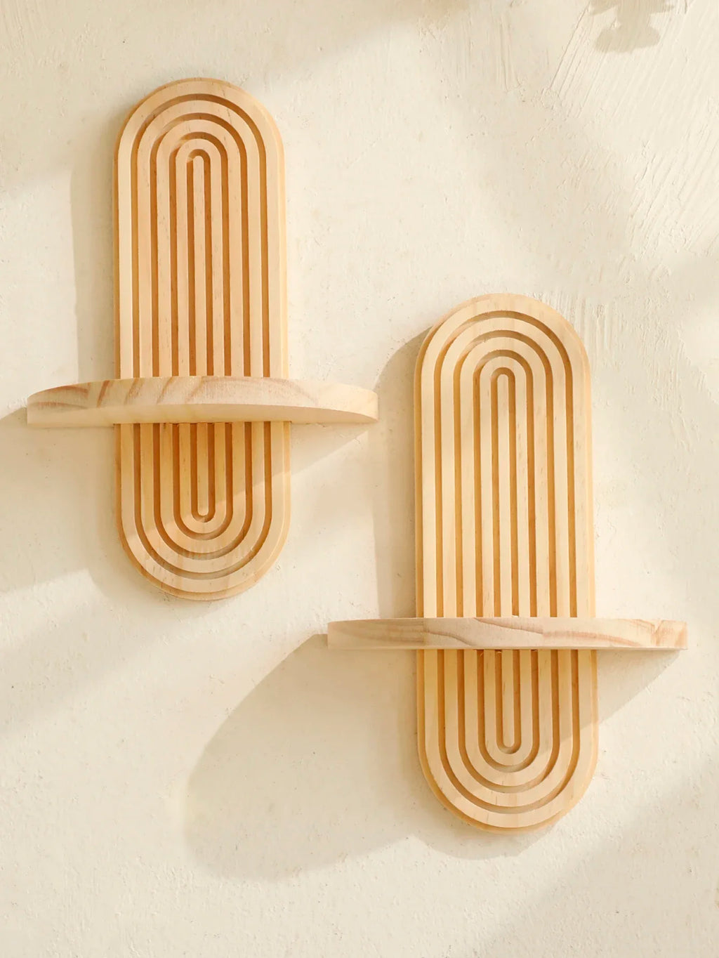Boho Style Wooden Shelves, Wall Mounted Storage Rack Modern Home Decor ,Display Decoration for Living Room