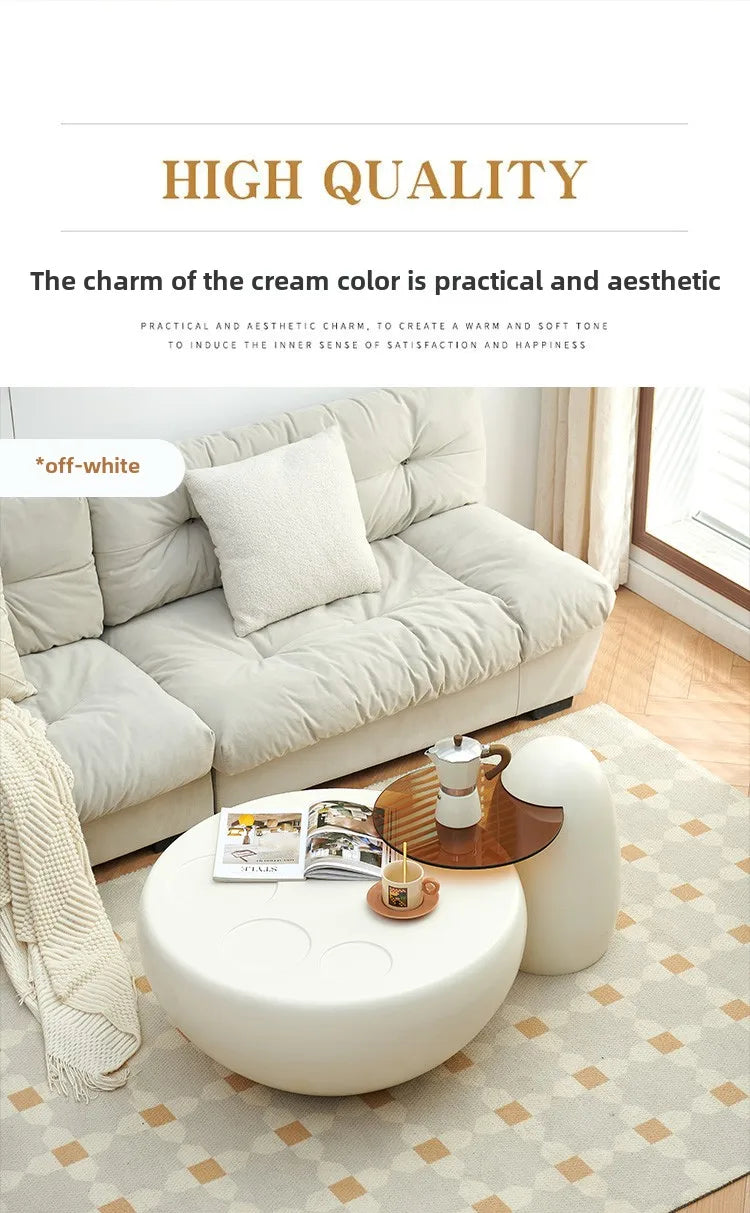 Clear Small Coffee Table Modern Design Balcony Round Coffee Table Living Room Bedroom Mesa De Centro De Sala Room Furniture