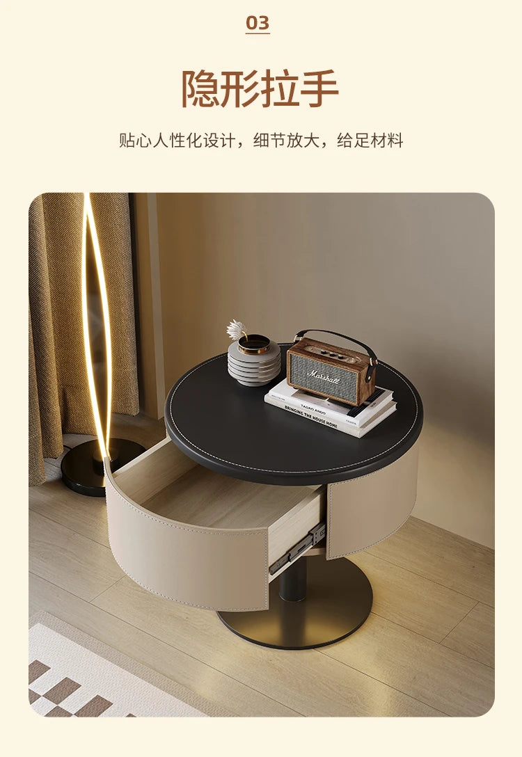 Design Unique Trendy Bedside Table Creative Style Simple Glamour Night Table Luxury Elegant Mesita De Noche Bedroom Furniture