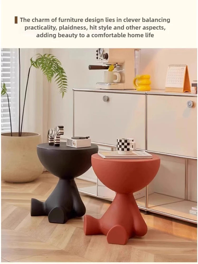 Coffee Table Sofa Tea Side Table Living Room Small Furniture  Round Multifunction Night Desk Morden Cute Decoration Whimsical