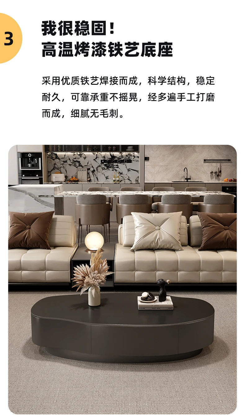 Modern Simple Coffee Table Decor Luxury Unique Design Coffee Table Premium Effect Table Basse De Salon Living Room Furniture