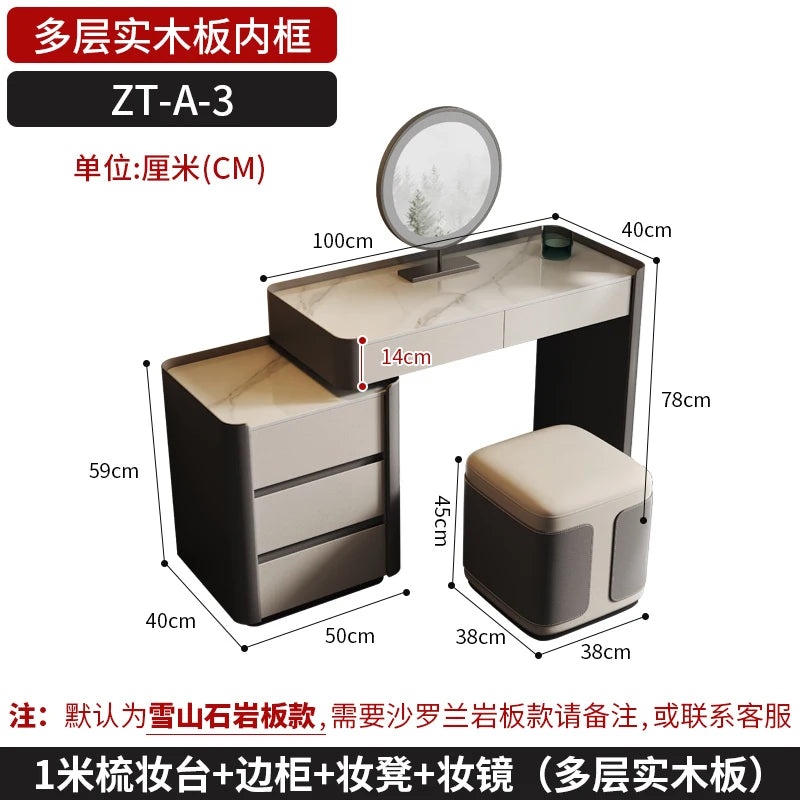 Decoration Drawer Vanity Table Living Room Modern Vanity Table Dresser Coiffeuse Avec Miroir Et Tabouret Bedroom Furniture