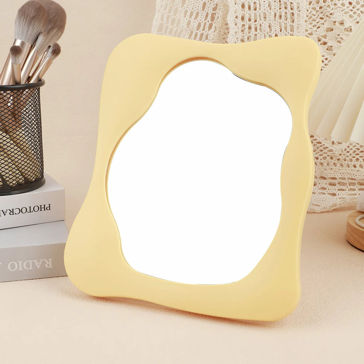 Makeup Mirror Room Decoration Desk Accessorie Mirror Decoration Bedroom Decorative Mirrors Tabletop Mirror Home Aesthetic Decor