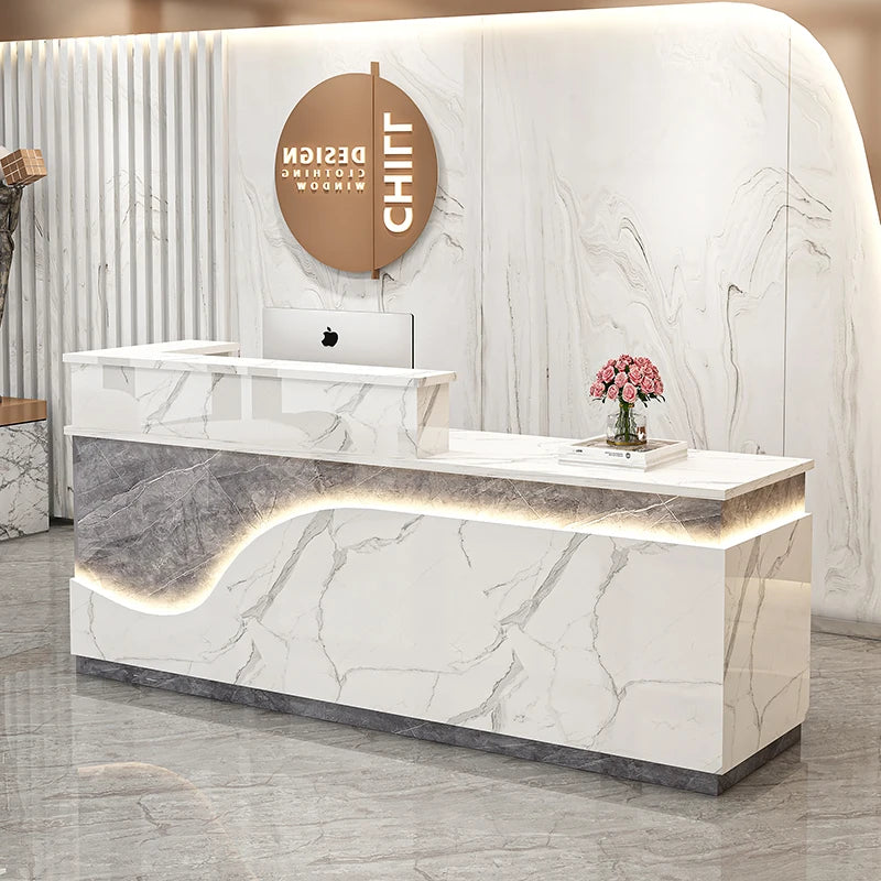 Display Kitchen Reception Desks Decorations Counter Desk Reception Desks Beauty Salon Mostrador Negocio Commercial Furniture